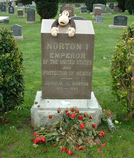 Headstone: Norton 1, Emperor of the United States & Protector of Mexico -- Joshua A. Norton 1819-1880