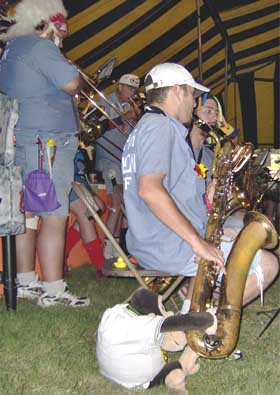 Opice plays 2nd sax.