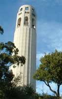 Coit Tower atop Telegraph Hill