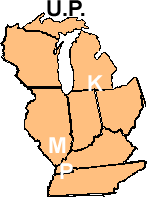 Midwest Map shows Paducah, Kalamazoo, etc.