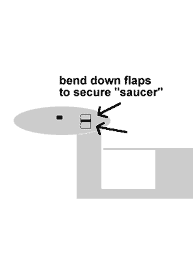 Securing the saucer.