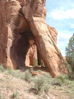 Rock slab archway