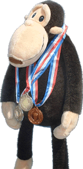 Monkey medalist.