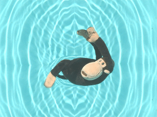 animation of Opice swim-dancing